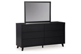 Danziar Black Dresser and Mirror