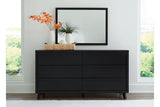 Danziar Black Dresser and Mirror