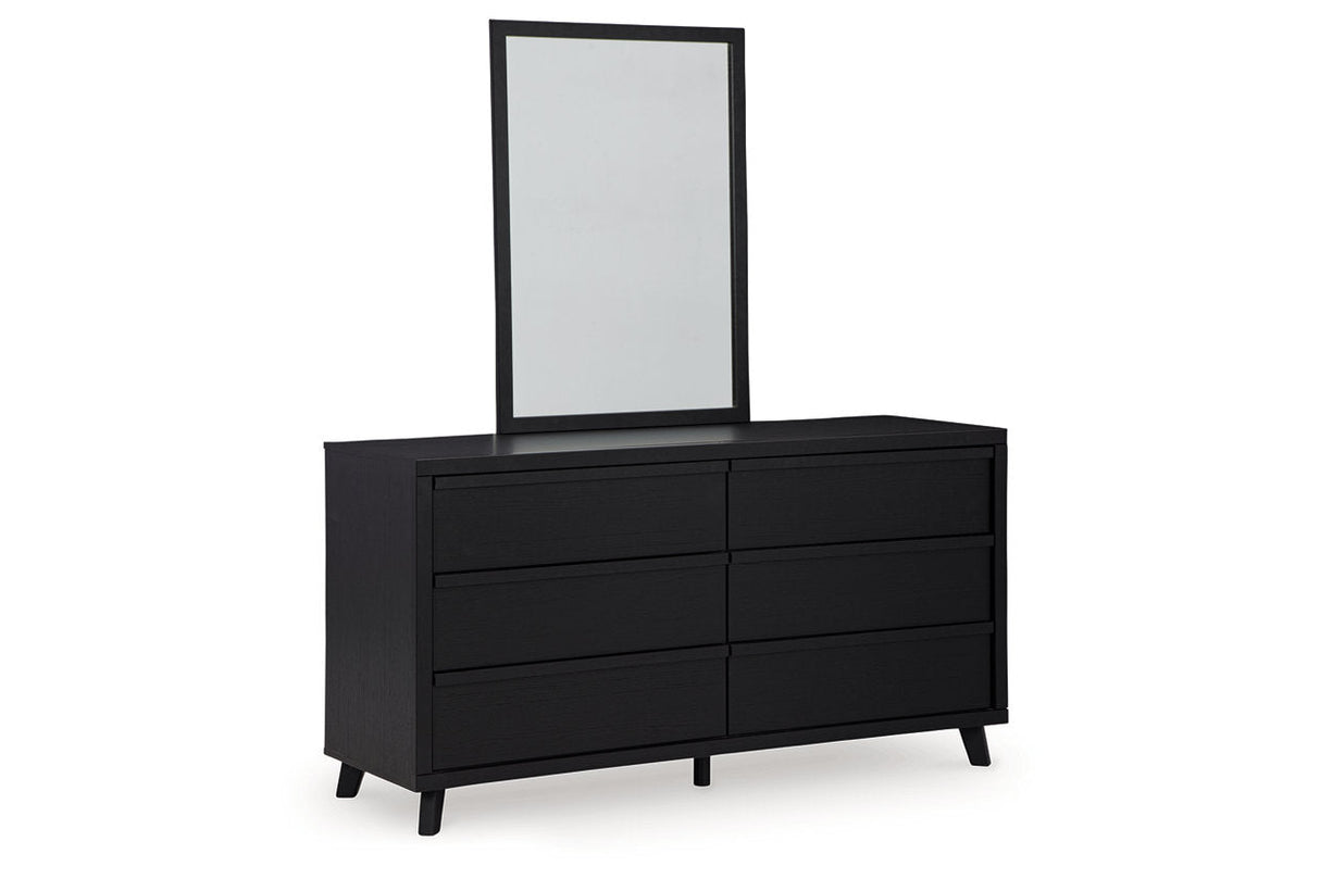 Danziar Black Dresser and Mirror