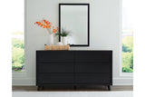 Danziar Black Dresser and Mirror