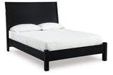 Danziar Black Queen Platform Bed