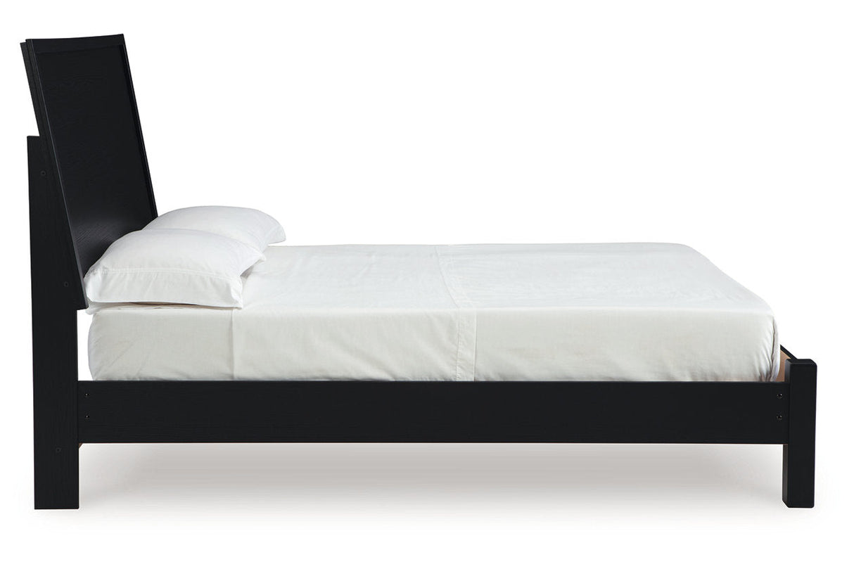 Danziar Black Queen Platform Bed