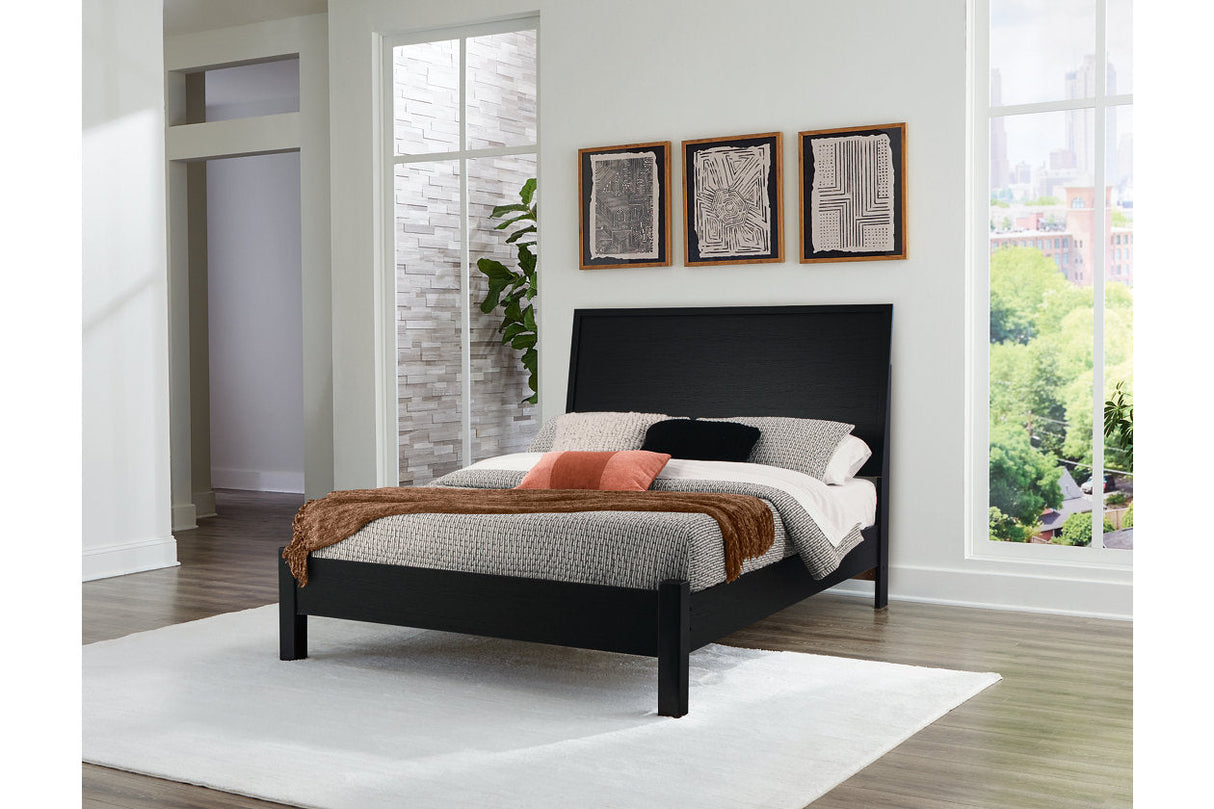 Danziar Black Queen Platform Bed