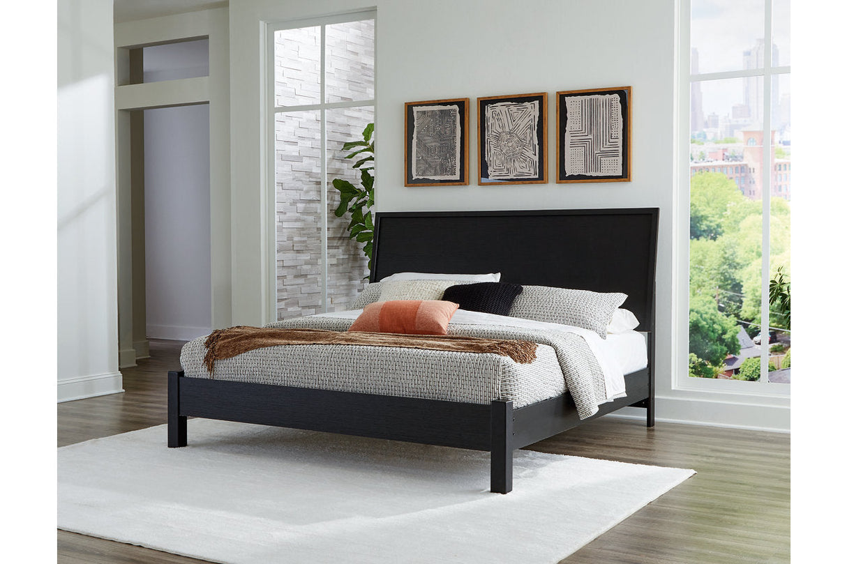 Danziar Black King Platform Bed