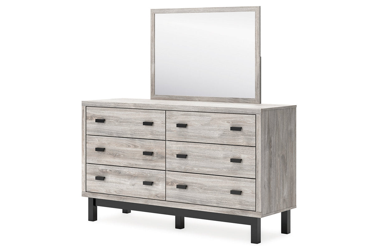 Vessalli Gray Dresser and Mirror