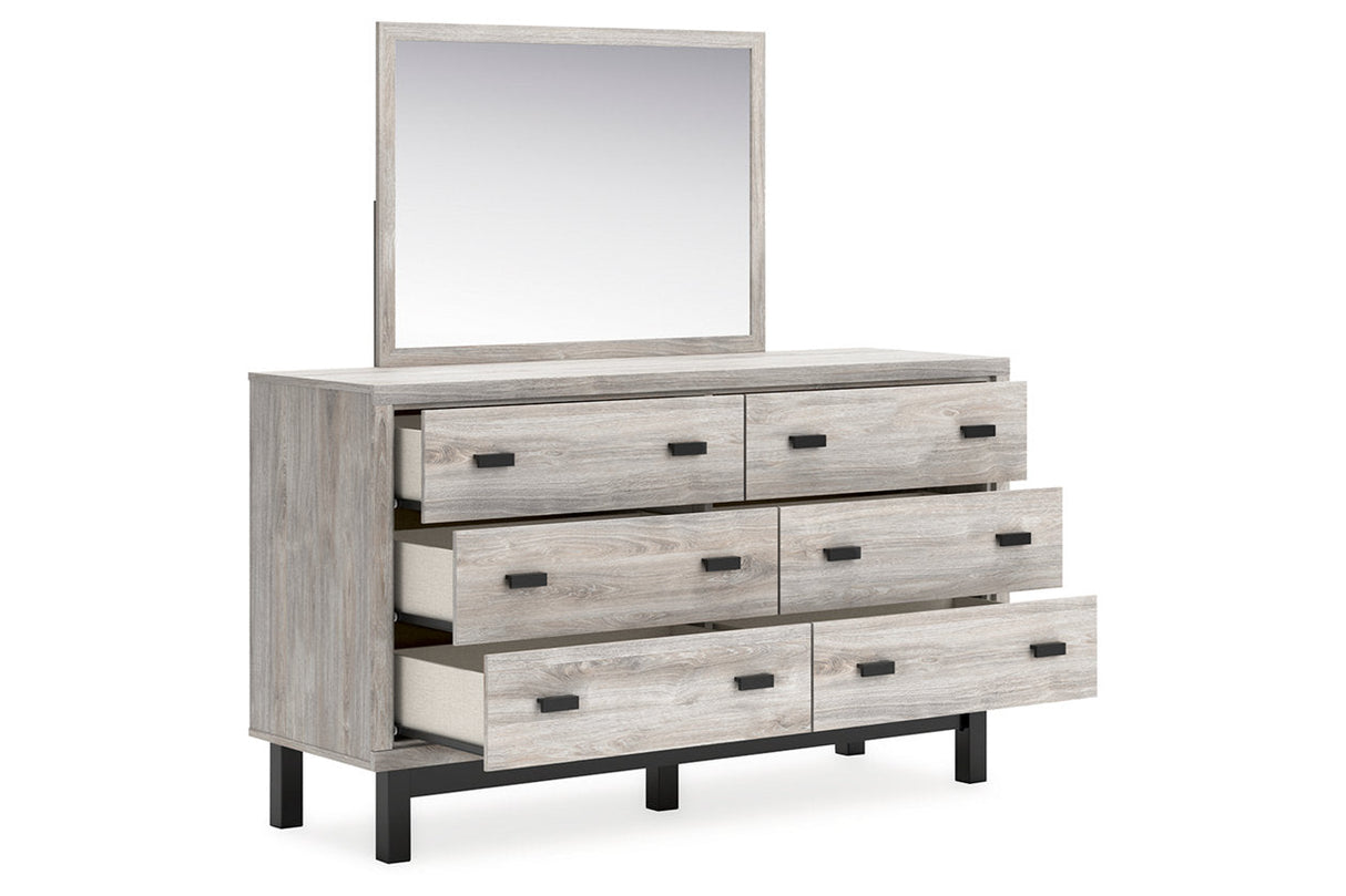 Vessalli Gray Dresser and Mirror