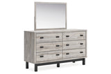 Vessalli Gray Dresser and Mirror