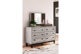 Vessalli Gray Dresser and Mirror