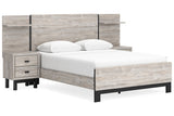 Vessalli Gray Queen Panel Bed with Extensions