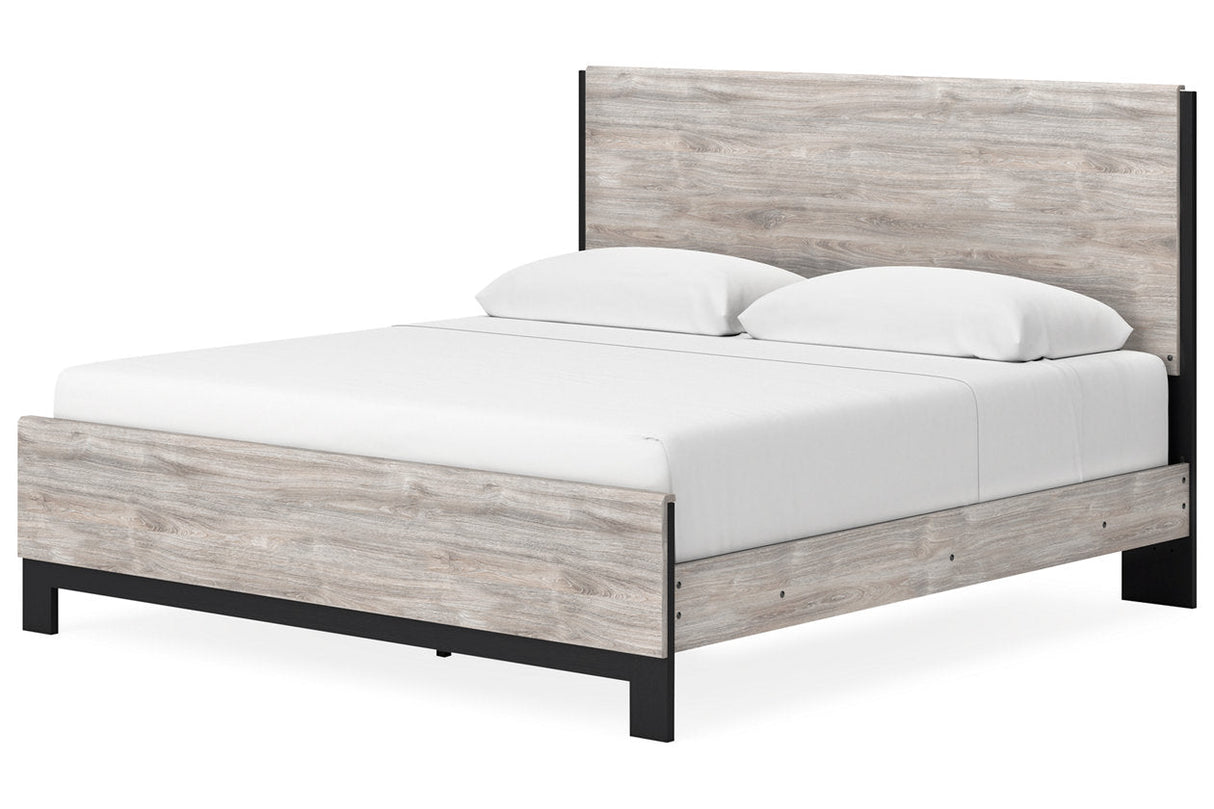 Vessalli Gray King Panel Bed