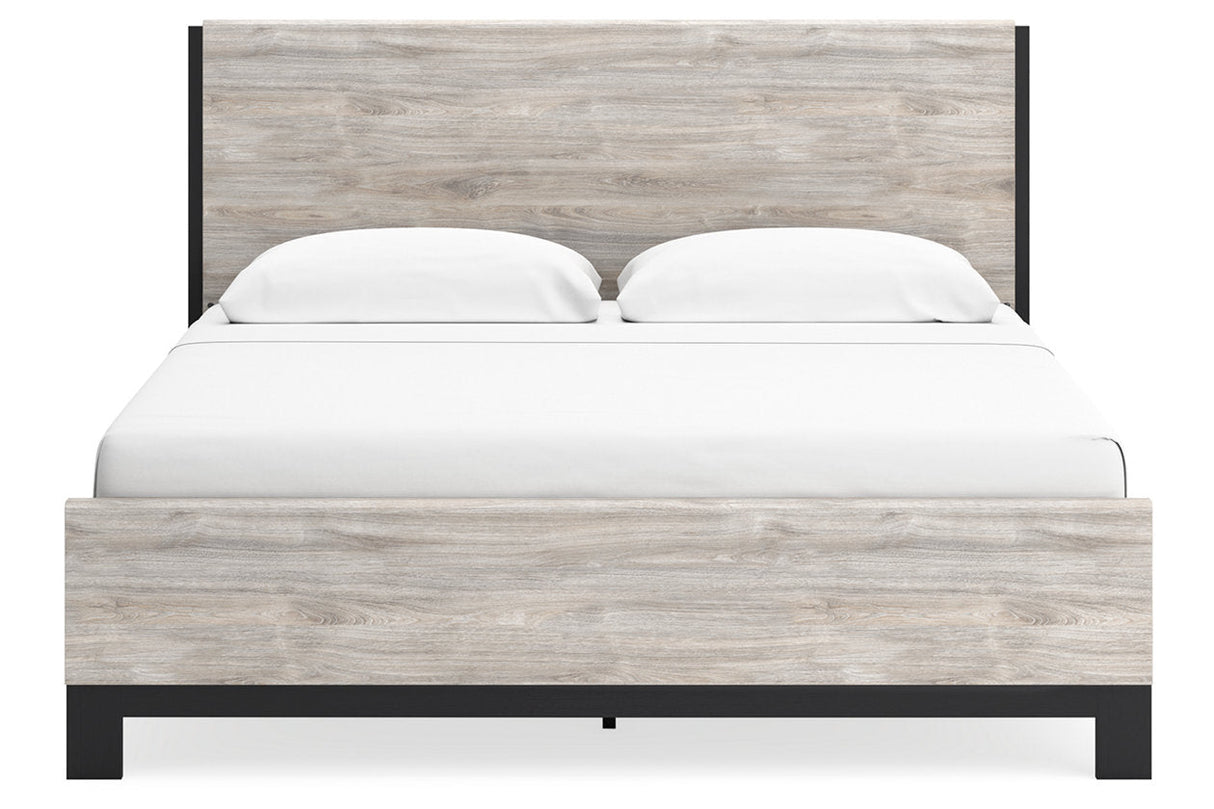 Vessalli Gray King Panel Bed