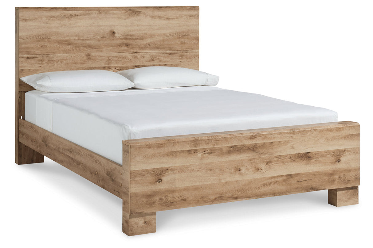 Hyanna Tan Brown King Panel Bed