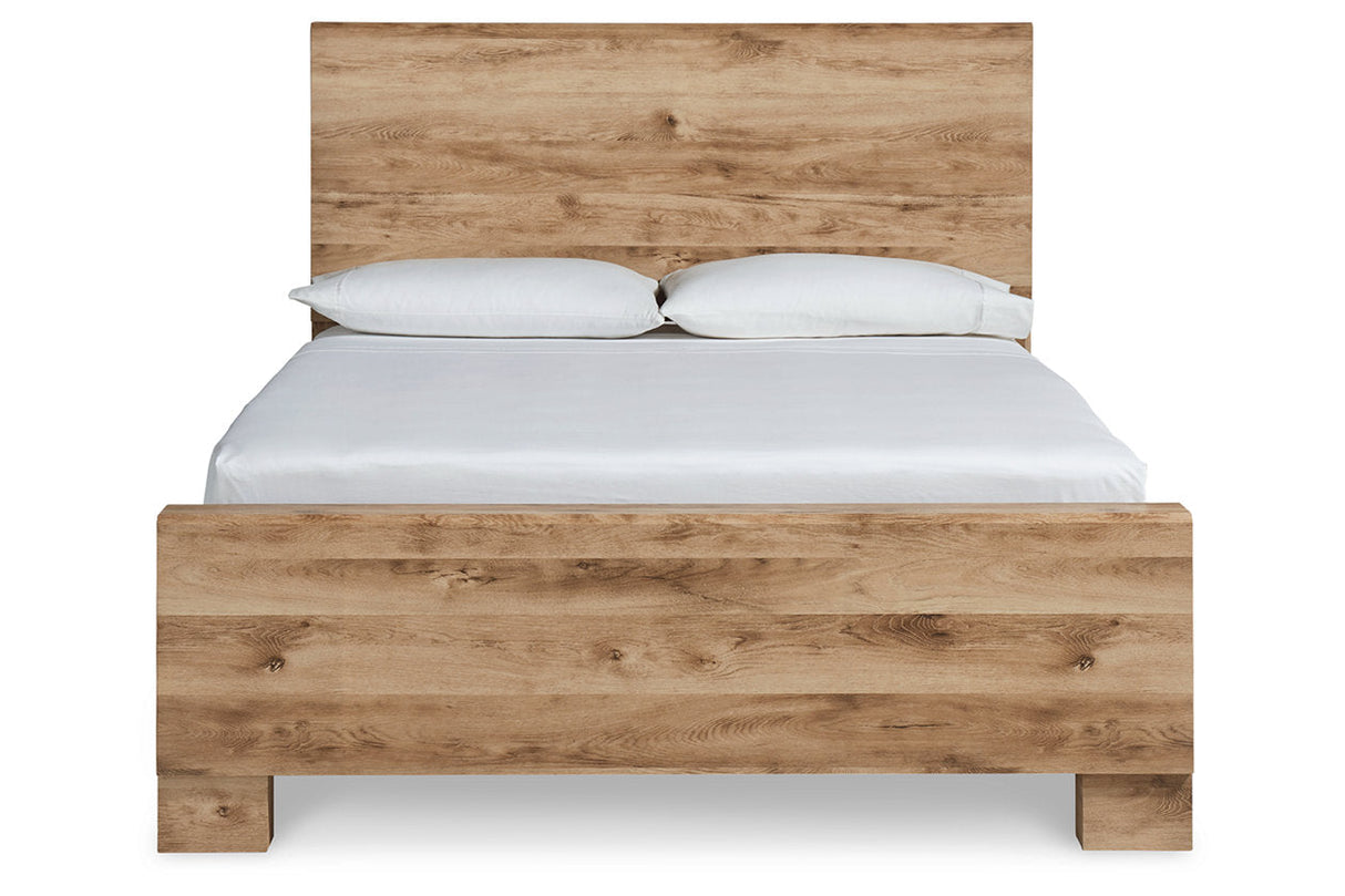 Hyanna Tan Brown Queen Panel Bed