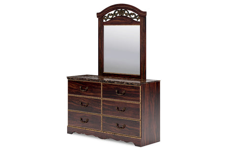 Glosmount Two-tone Dresser and Mirror