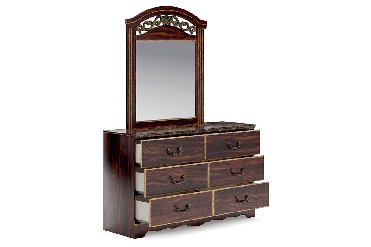 Glosmount Two-tone Dresser and Mirror