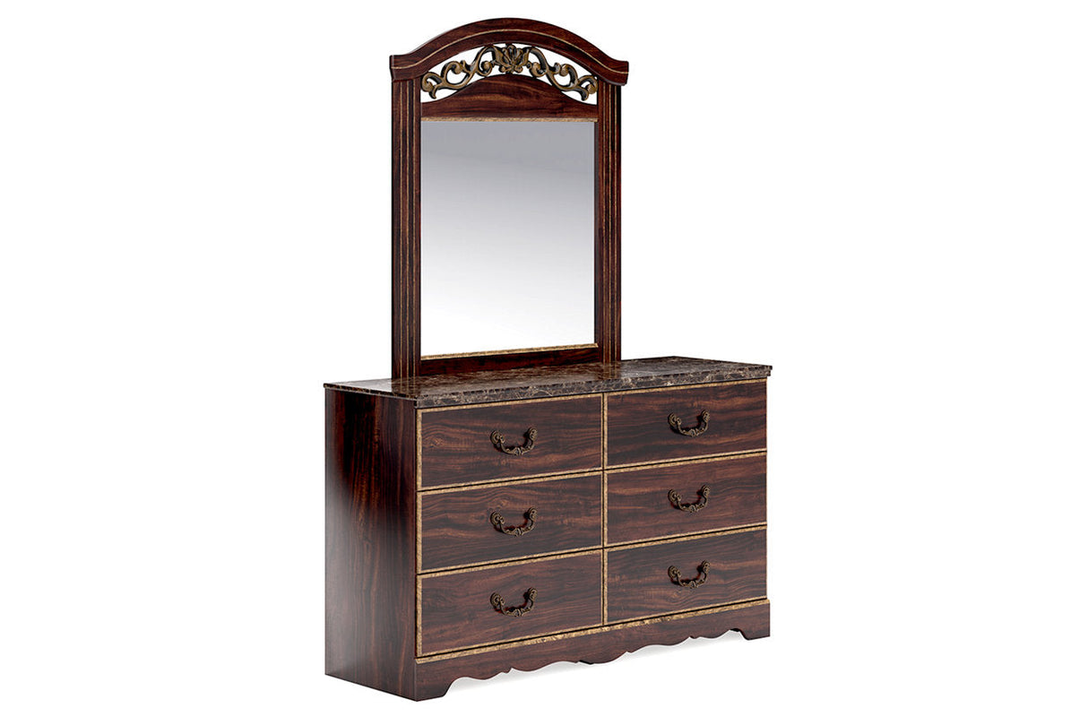 Glosmount Two-tone Dresser and Mirror