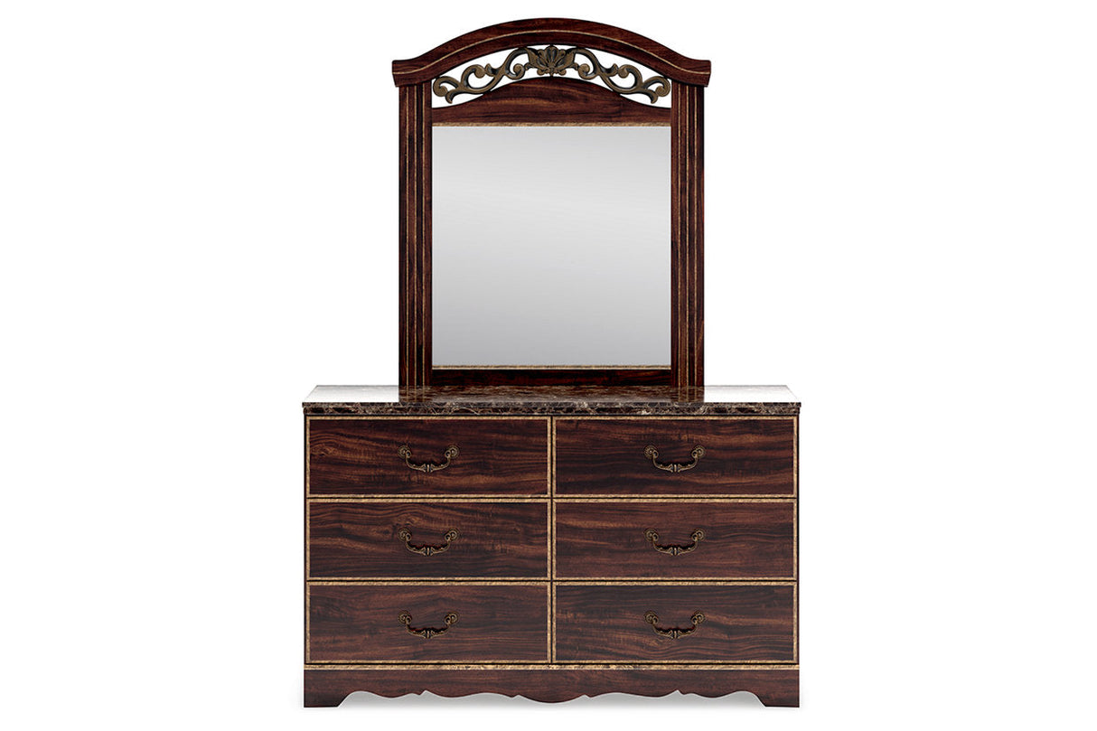 Glosmount Two-tone Dresser and Mirror