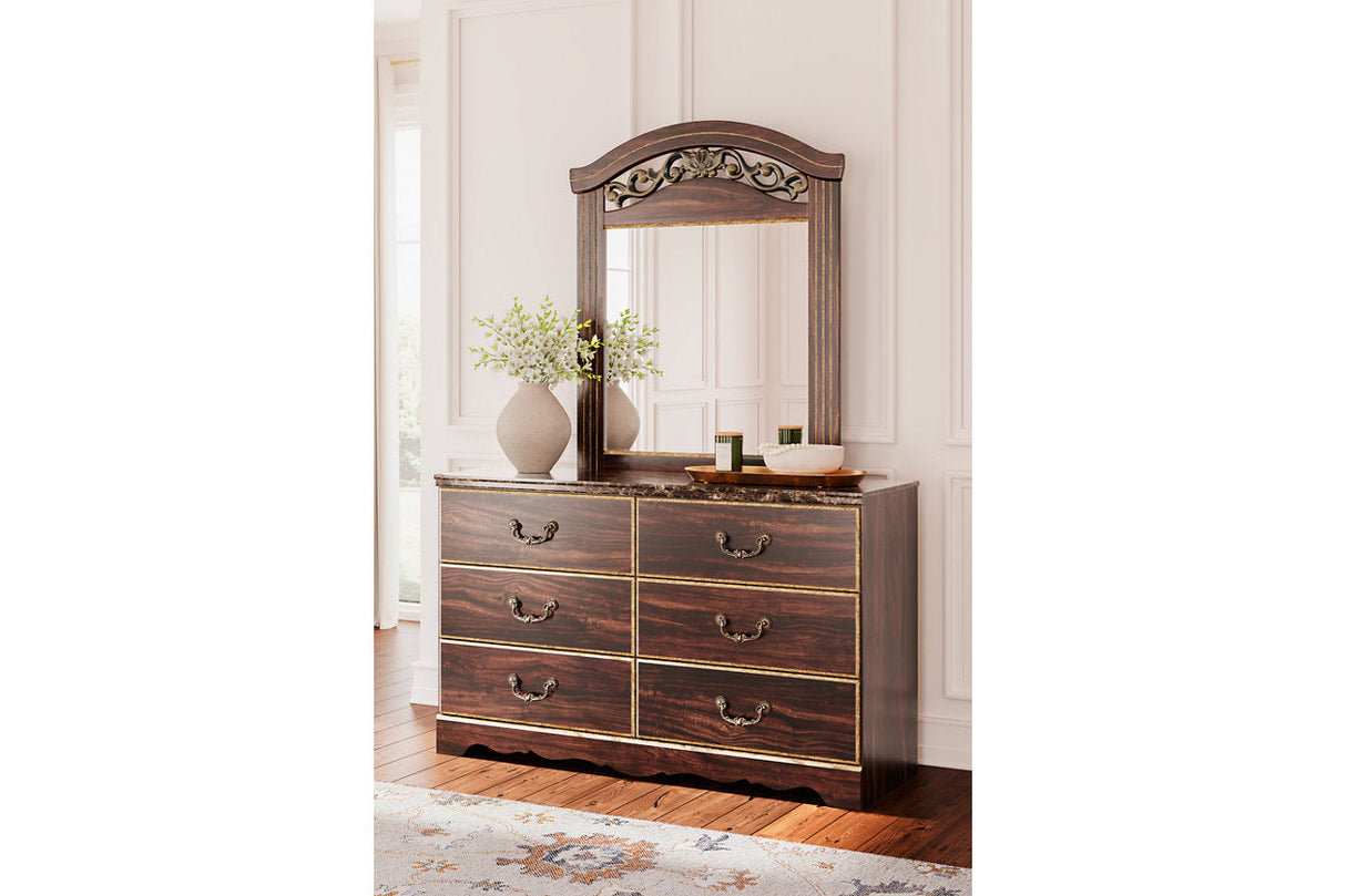 Glosmount Two-tone Dresser and Mirror