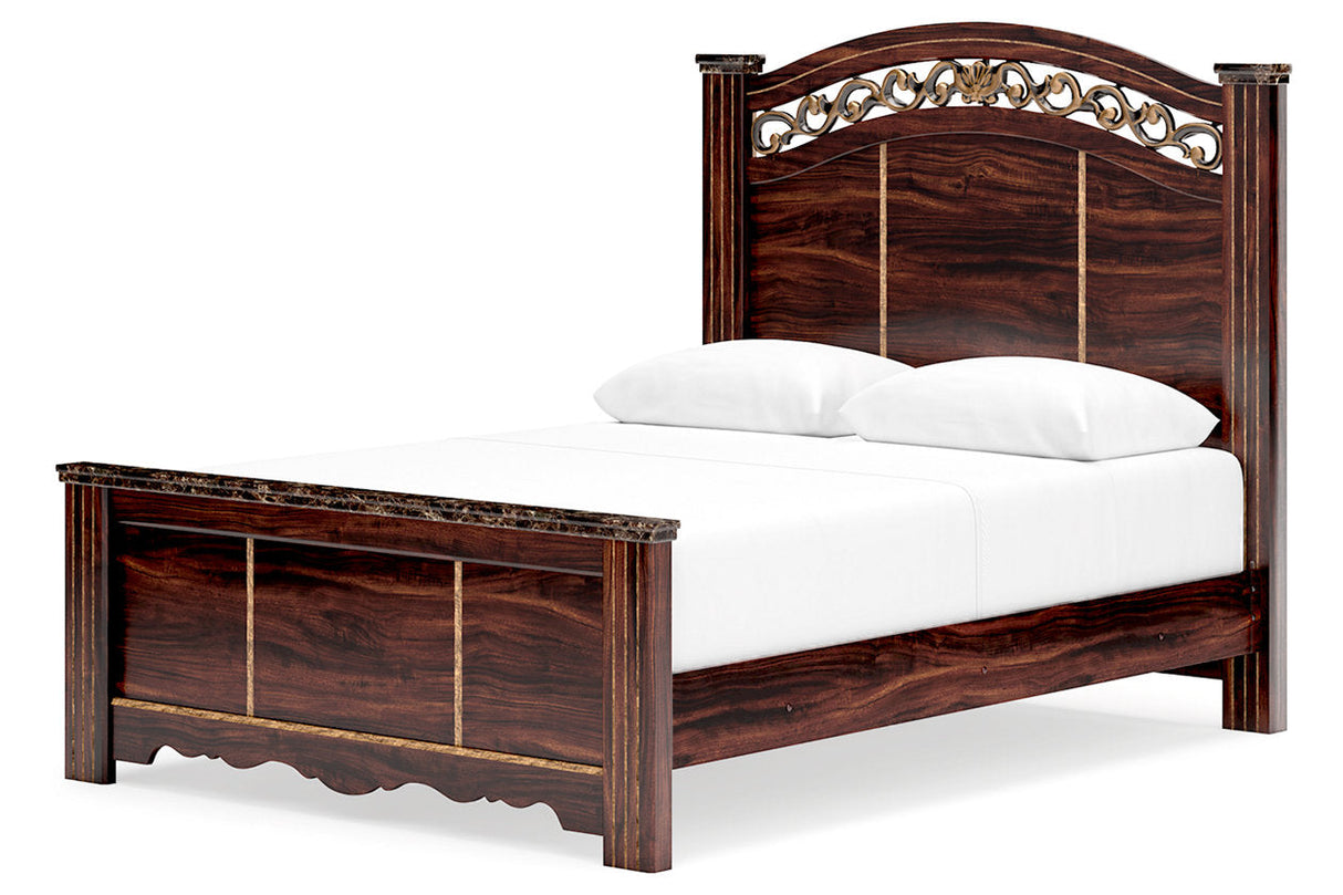 Glosmount Two-tone Queen Poster Bed