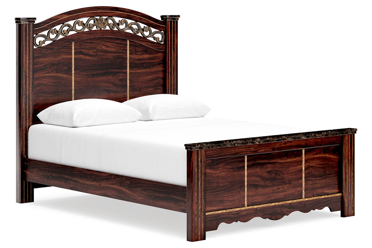 Glosmount Two-tone Queen Poster Bed