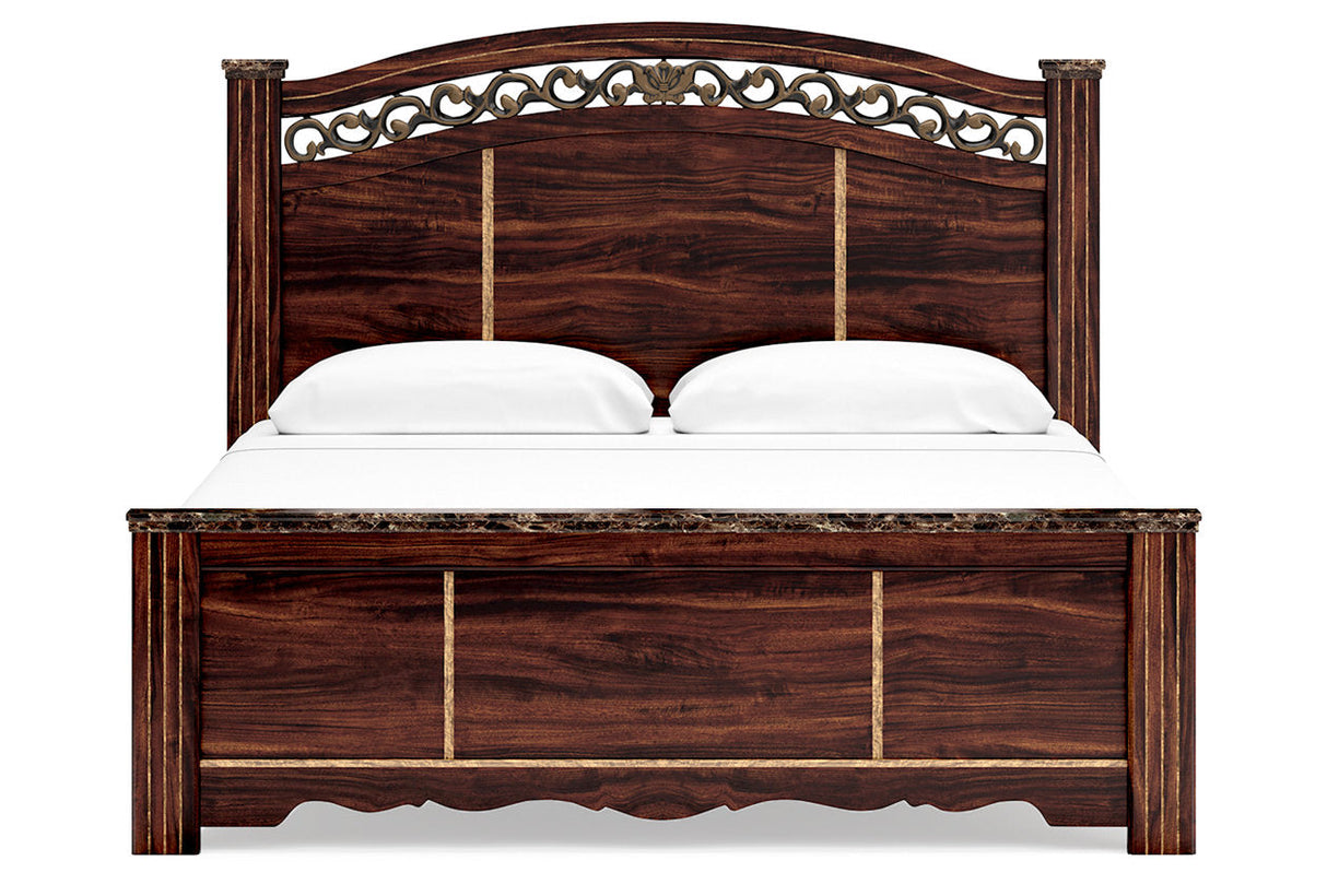 Glosmount Two-tone King Poster Bed