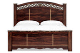 Glosmount Two-tone King Poster Bed