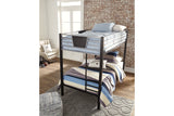 Dinsmore Black/Gray Twin over Twin Bunk Bed with Ladder