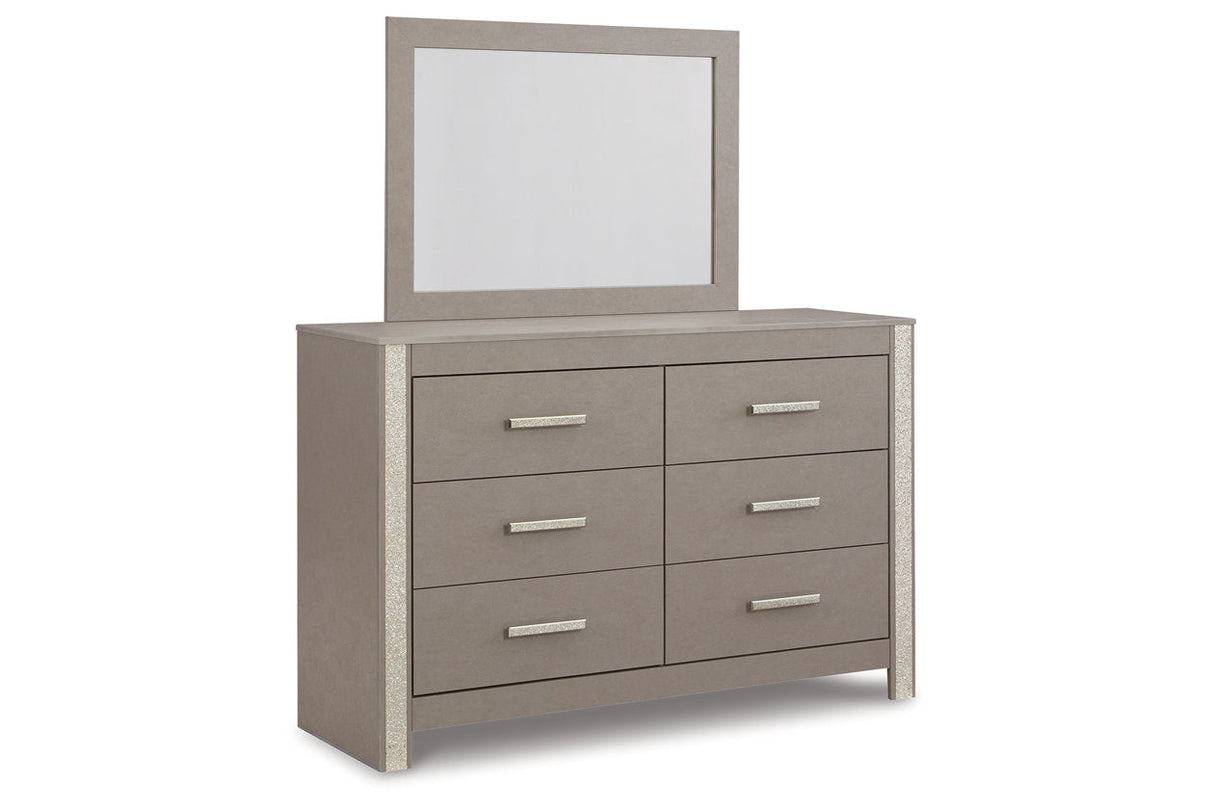 Surancha Gray Dresser and Mirror