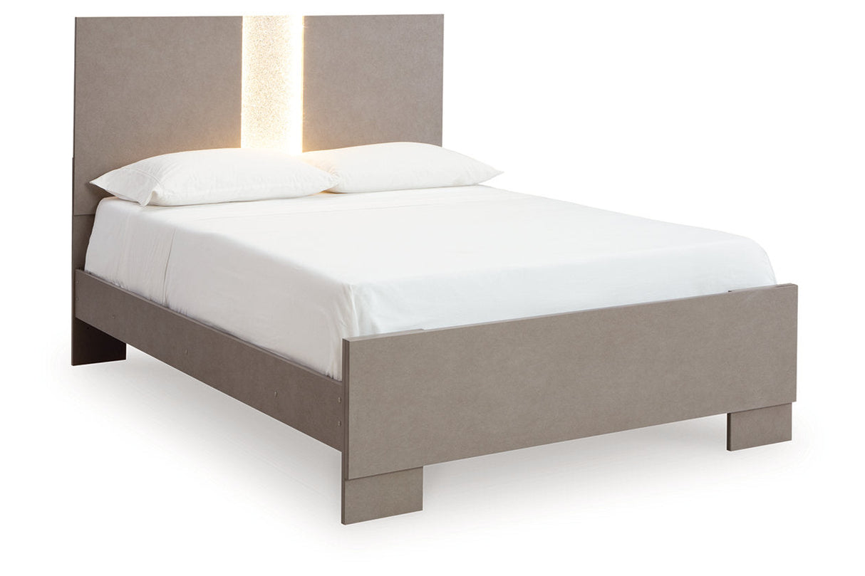 Surancha Gray Full Panel Bed