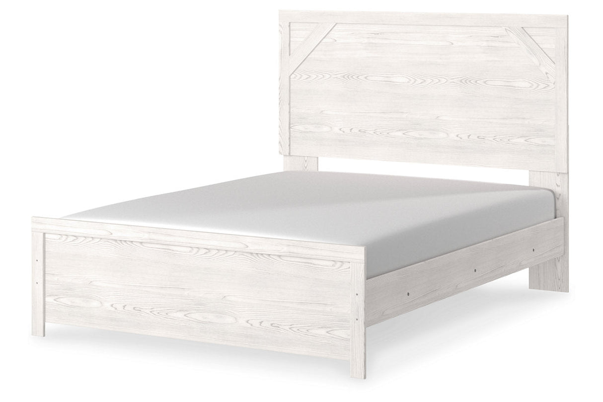 Gerridan White/Gray Queen Panel Bed