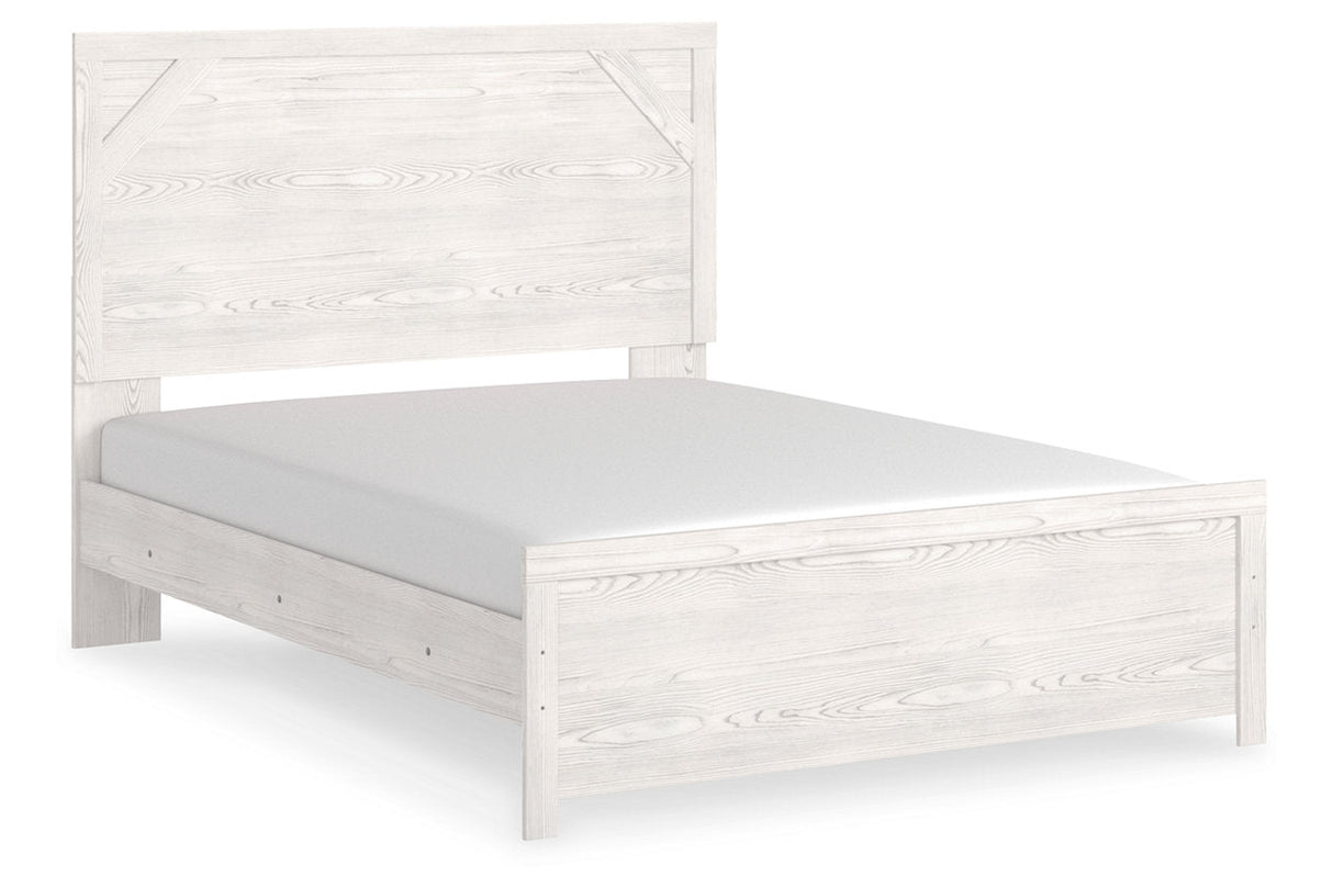 Gerridan White/Gray Queen Panel Bed