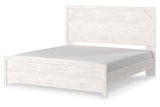 Gerridan White/Gray King Panel Bed