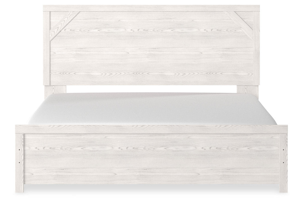 Gerridan White/Gray King Panel Bed