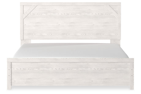 Gerridan White/Gray King Panel Bed