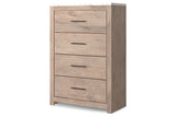 Senniberg Light Brown/White Chest of Drawers