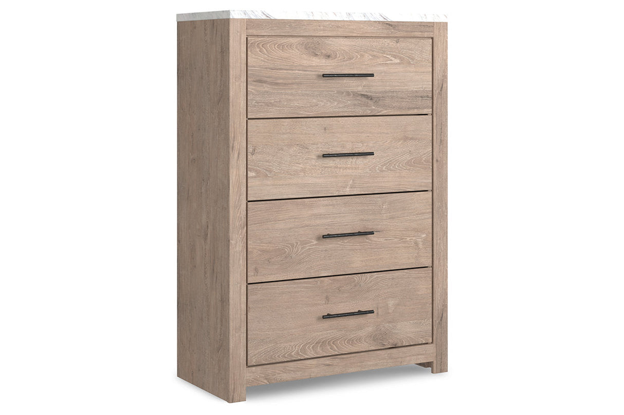 Senniberg Light Brown/White Chest of Drawers