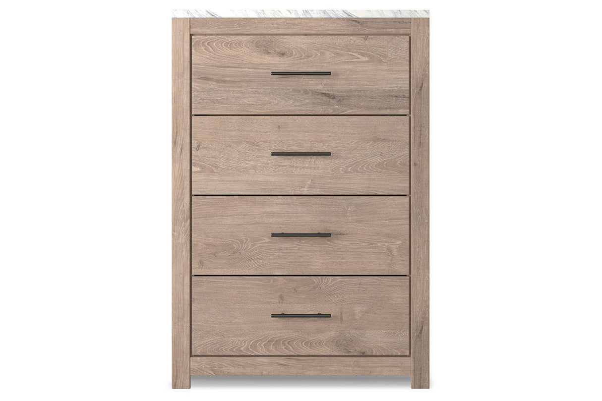 Senniberg Light Brown/White Chest of Drawers