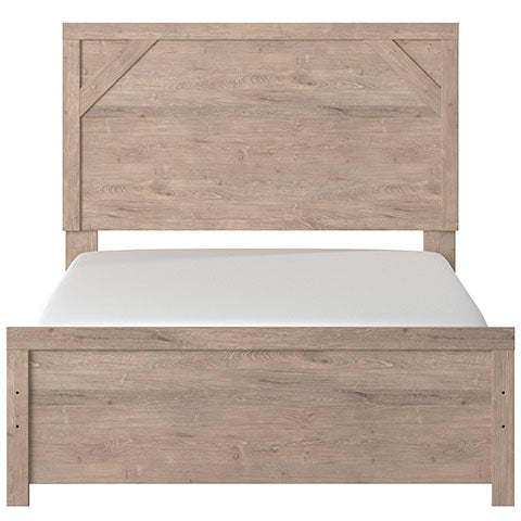 Senniberg Light Brown/White Panel Youth Bedroom Set