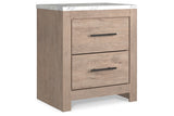 Senniberg Light Brown/White Nightstand