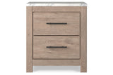 Senniberg Light Brown/White Nightstand