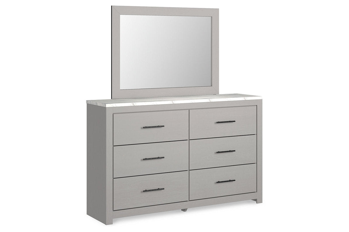 Cottonburg Light Gray/White Dresser and Mirror