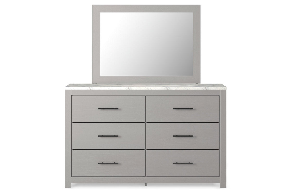 Cottonburg Light Gray/White Dresser and Mirror