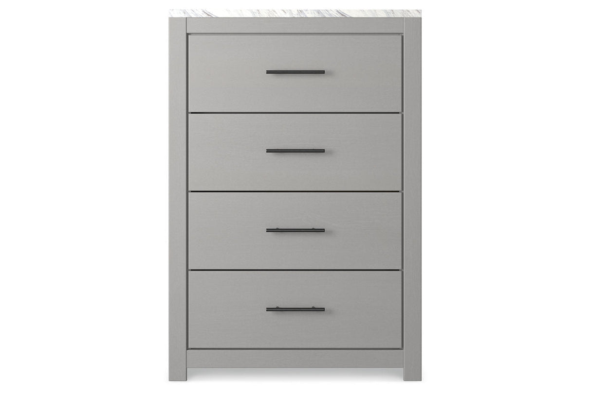 Cottonburg Light Gray/White Chest of Drawers