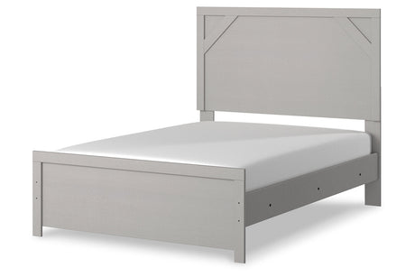 Cottonburg Light Gray/White Full Panel Bed