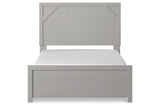 Cottonburg Light Gray/White Full Panel Bed