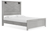 Cottonburg Light Gray/White Queen Panel Bed