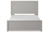 Cottonburg Light Gray/White Queen Panel Bed