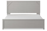 Cottonburg Light Gray/White King Panel Bed