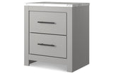 Cottonburg Light Gray/White Nightstand