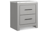 Cottonburg Light Gray/White Nightstand